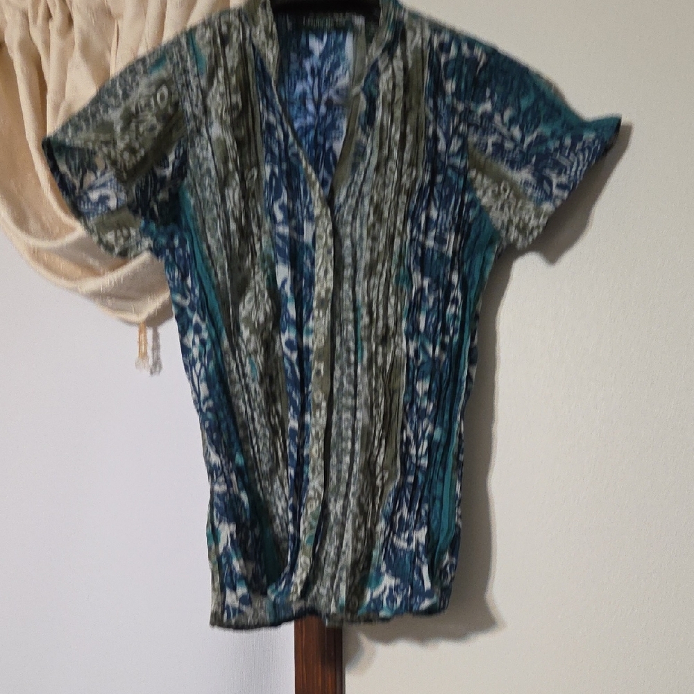 Lemon Grass Studio Gorgeous Multicolor V-Neck Top